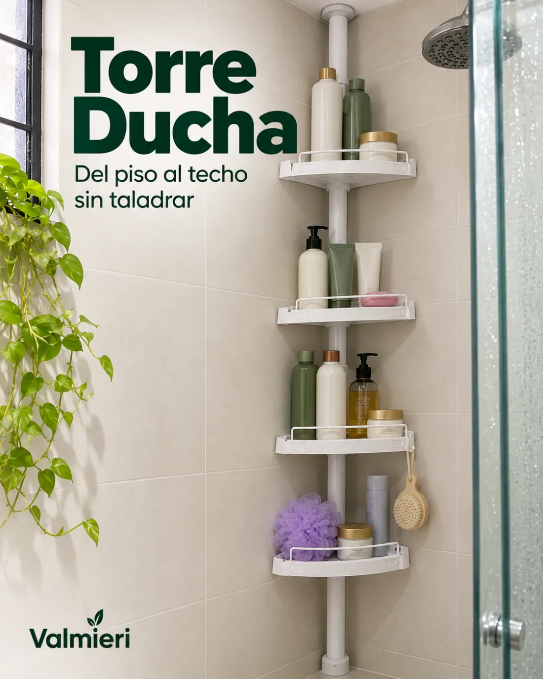 Torre Ducha — Del piso al techo sin taladrar — Valmieri
